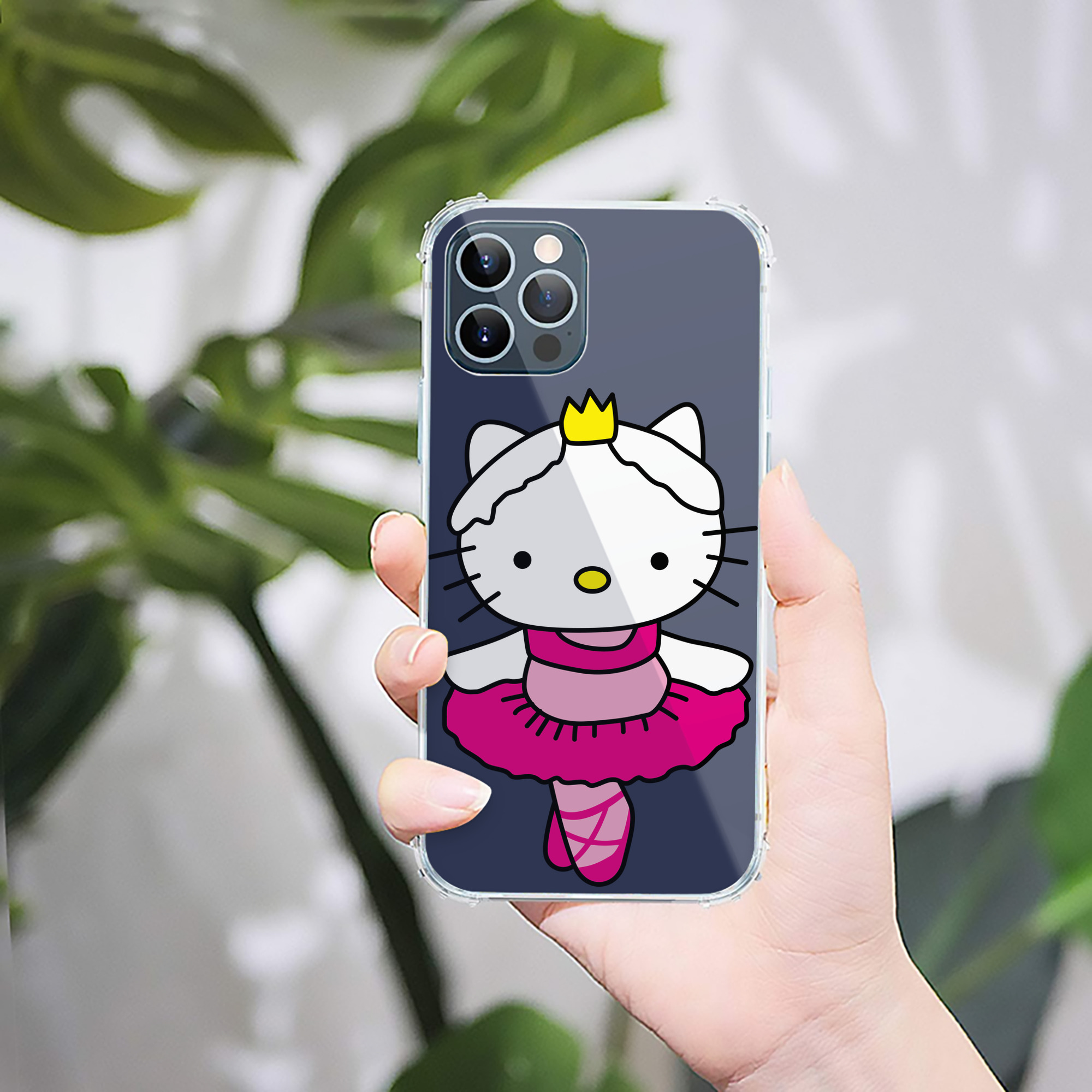 （画像用） Hello Kitty ハローキティ 【iPhone 12シリーズ対応】透明スマホケース（クリアソフトケース）